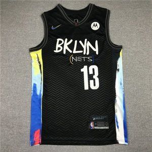 NWT Brooklyn Nets James Harden Black NBA #13